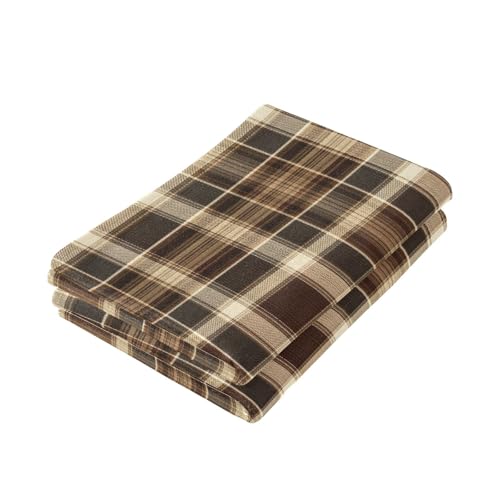 ALAZA Hand Towels for Bathroom Set of 2, Brown Tartan Plaid Pattern Ultra Soft and Absorbent Fingertip Towels & Face Cloths, 28 x 14 inch
