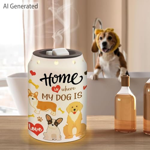 Dog Wax Melt Warmer, Cute Dog Mom Gifts | Funny, Electric, Ceramic, Housewarming Gifts, Bathroom Kitchen Decor - color: Dog