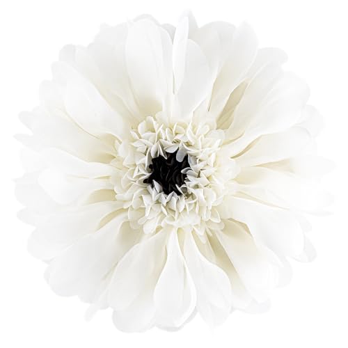 3D Flower Round Throw Pillows Cute Decorative Daisy Sunflower Accent Pillow Modern Farmhouse Elegant Cushion for Bed Couch Chair Car Living Room Christmas Home Decor Gift 12 Inch White - color: White