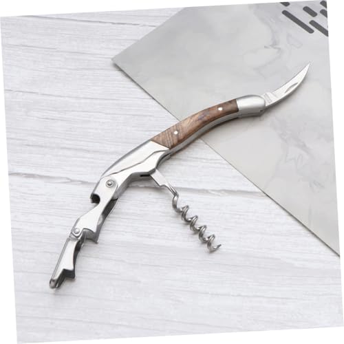 Hemobllo 3pcs Bar Wine Opener Stainless Steel and Wood Multi-use Wine Opener for Events
