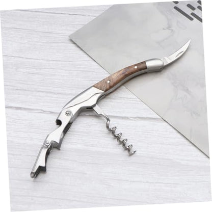 Hemobllo 3pcs Bar Wine Opener Stainless Steel and Wood Multi-use Wine Opener for Events