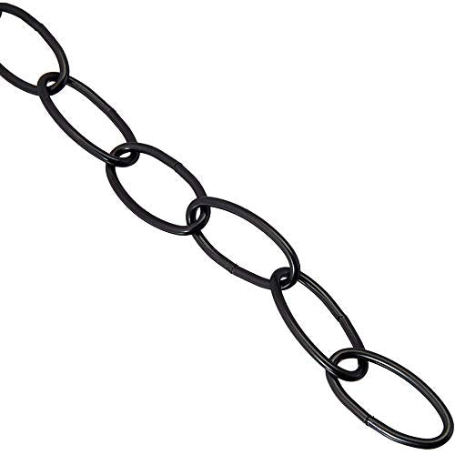 Chain Extension for Hanging Baskets, Planters, Powder Black | 36 inch long, strong hold, good for planters, hanging chain, adjustable size, hang from ceiling or walls - color: Black
