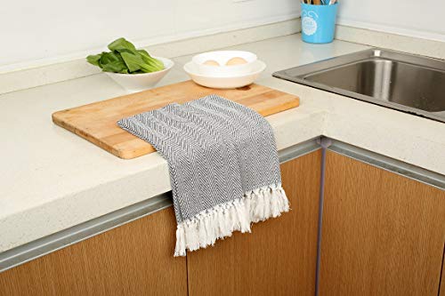 100% Cotton Hand Face Head Guest Gym Towel Set Washcloth Kitchen Tea Towel Dish Cloth Set of 4 Black - color: Black