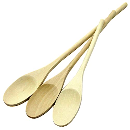 Chef Craft Select Maple Solid Spoon Set, 10, 12, 14 inch 3 Piece Set, Natural - style: Solid Spoon Set