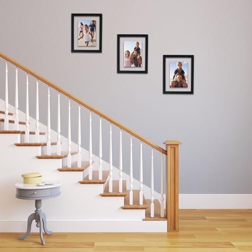 11x14 Floating Picture Frames Set of 2, Black Floating Frame | Double HD Plexiglass Floating Frame for 8x10, 8.5x11 or Full Display 11x14 Picture, Tabletop or Wall Hanging - color: Black