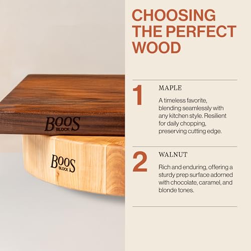 John Boos Prestige Series Rectangular Wooden Maple Cutting Board 20”x15” – 1.25” Thick, 10-lb Reversible Butcher Block with Juice Groove, Edge-Grain & Finger Grip Hole – Made in the USA - size: 20"L x 15"W