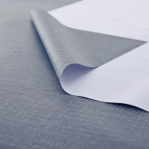 NLMUVW Dark Grey Square Vinyl Tablecloth Heavy Duty, 100% Waterproof Small PVC Table Cover Oil Prood Wipe Clean Table Cloth for Kitchen Dining Picnic, 42 x 42 inch - color: Dark Grey, size: 42" x 42" (Square)