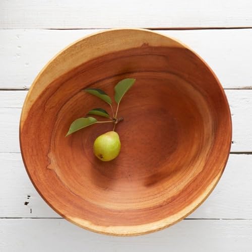 Rustic Wood Bowls for Serving Salads (Extra Large (15-16")) - size: Extra Large (15-16")
