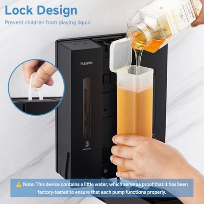 Shampoo and Conditioner Dispenser - Shower Soap Dispenser Wall Mounted No Drill - Shampoo Conditioner Body Wash Dispenser 3 Chamber - Easy Install for Bathroom Hotel Black 1200ml - color: Black 3 Chamber