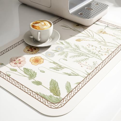 Vinyl Waterproof Placemats Set of 6 Rectangular,12"*17"-Serenity D | Wipeable Beautiful Print Place Mats,Stain Resistant,Heat Resistant,Everyday Meals,Kitchen,Dinning,Holiday,Decor - color: Serenity D
