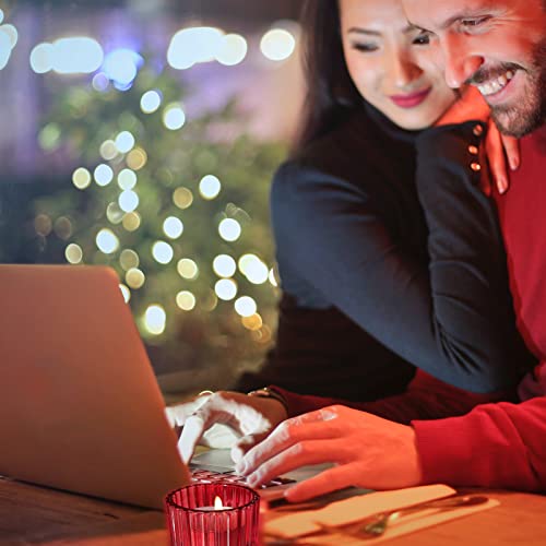 VOHO Red Candle Holders for Table Centerpiece, Set of 12 Tea Light Holder | Glass Ribbed Tealight Candle Holder for Tealight Candles, Small Votive Candle Holders for Her Valentine Christmas(2x1.4 Inch) - color: Red