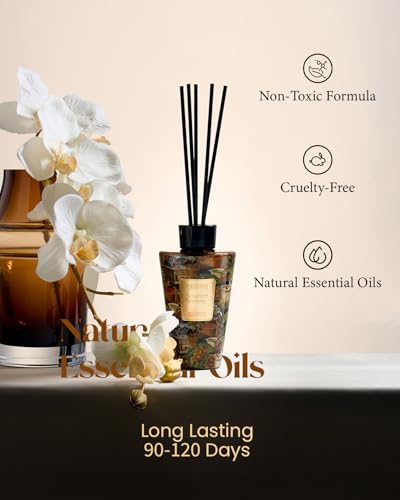 M&SENSE Reed Diffuser Set, Roasted Coffee, 8.79 oz Natural Essential Oil | Non-Toxic Organic, Long-Lasting Fragrance, Ideal for Living Room, Study, Gifts for Women - color: Roasted Coffee