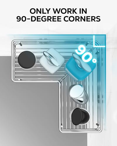 Nieifi Corner Shower Shelves, Adhesive Shower Caddy, Bathroom Organization | Stainless steel, 2 pack, wall mounted, bathroom shelves, shampoo and soap holder, bathtub storage, with hooks, silver