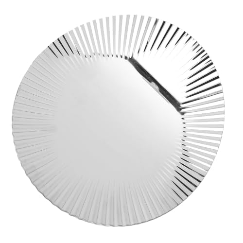 Dpofirs Stainless Steel Serving Platter, Decorative Metal Tray for Snack Fruit Dessert, Elegant Home Decor for Wedding Party
