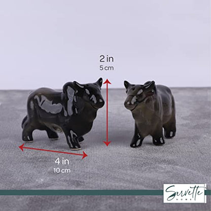 Brahma Bull Salt & Pepper Shaker - color: Black Bull