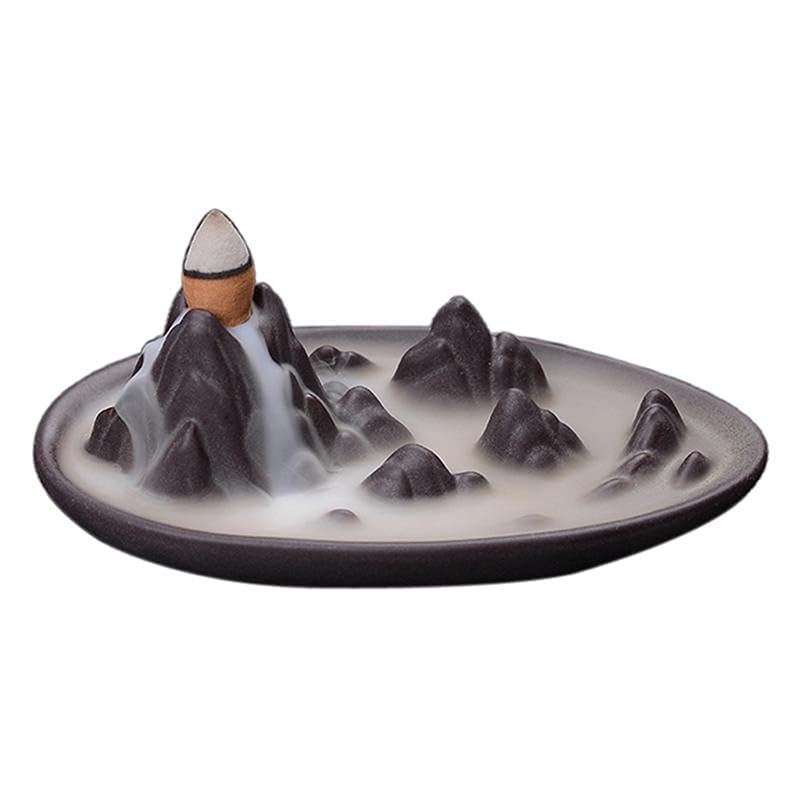 Ornaments Incense Burner, Ceramic Backflow Censer, Backflow Aromatherapy Incense Censer Holder for Home Reading Room Ornaments