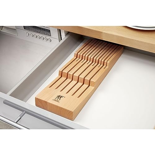 Zwilling 12-Slot In Drawer Knife Block, Beechwood - color: Natural, size: 12 slot