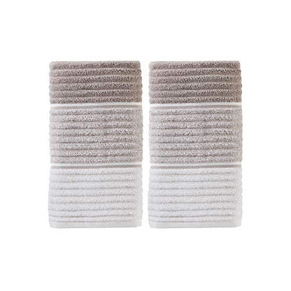 SKL Home Planet Ombre 100% Turkish Cotton Premium 2-Piece Hand Towel Set, 600 GSM, Soft & Absorbent, Taupe - color: Planet Ombre, Taupe, style: 2-Piece Hand Towel Set