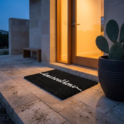 | Natural Coir Doormat | Home Sweet Home Design | Bliss in Black - 17x30 - color: Bliss in Black2