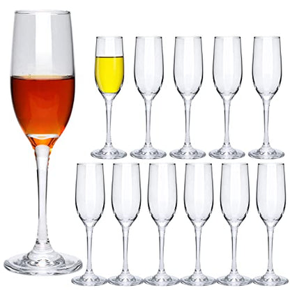 6 oz Champagne Flutes Glass, Wine Flutes Set of 12, for Champagne, Wine, High-End Banquets, Parties, Bars, Weddings, Gifts (12pcs) | Sparkling Wine Glass,Crystal Clear Glasses for Champagne,Wine,High-End Banquets,Parties,Bars,Weddings,Gifts