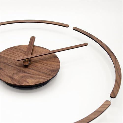wall Clock Nordic Minimalist Solid Wood Transparent Clock face wall Silent Clock