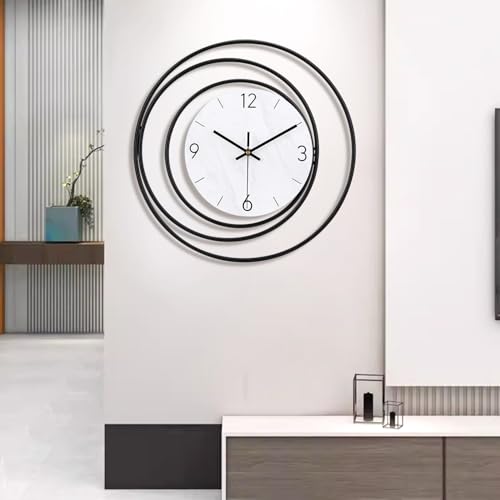 Dankeit Decorative Wall Clock,Silent Non-Ticking Quality Quartz Movement Battery Operated,Large Wall Clocks for Living Room Kitchen Home Bathroom Bedroom Wall Decor,20x20inch,White - color: White-20inch
