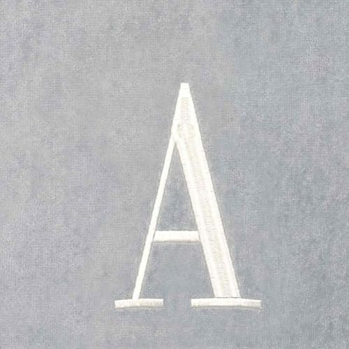 Avanti Linens - Towel Set, Soft & Absorbent Cotton, Embroidered Bathroom Decor, Set of 5 (Monogram Collection, Initial A) - style: A