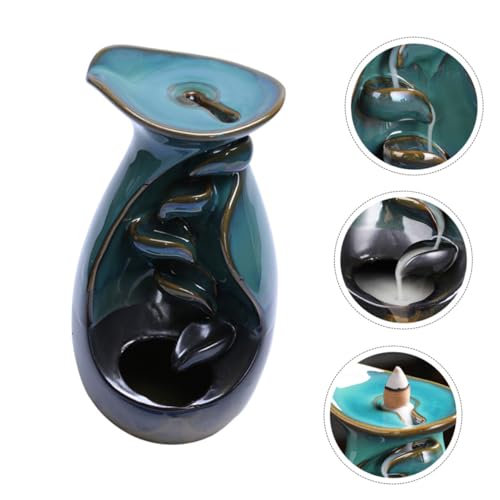 DOITOOL Backflow Incense Burner Holder Household Censer Aroma Therapy Supplies Home Fragrance Desktop Ornament for Bedroom and Living Room Decoration