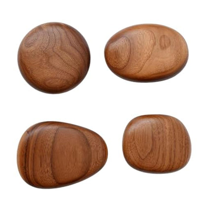 4Pcs, Wood Wall Mounted Coat Hooks Wooden Coat Hooks Coat Racks Wood Cabinet Knobs Wall Hooks for Scarf, Bag,Hat,Bedroom,Home