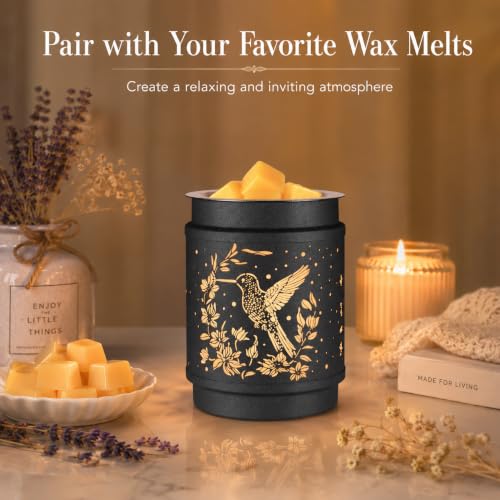 Wax Melt Warmer Hummingbird Metal Wax Warmer for Scented Wax | Electric Fragrance Candle Oil Burner 2 in 1 Wax Melts as Gifts for Moms Grandma Women Girls - style: hummingbird