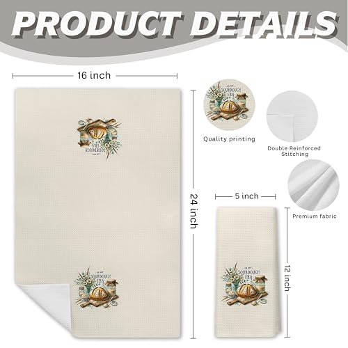 Funny Baking Gifts Kitchen Baking Towels, Gifts for Women Sourdough Bakers, in My Sourdough Era Floral Hand Dish Towels for Kitchen, 16x24 Inch - color: Kitchen-100