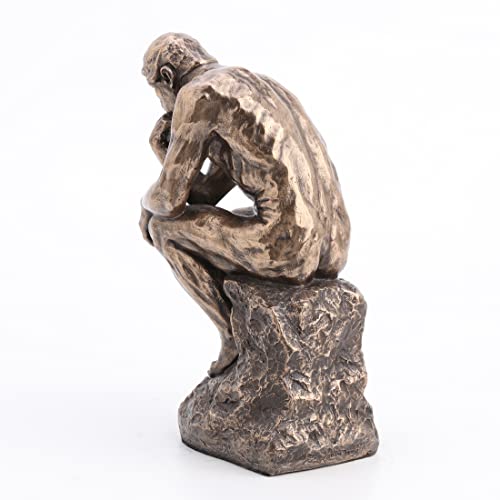Veronese Design 8" Rodin The Thinker Cast Resin Statue Bronze Finish