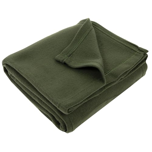 50x60 Throw Blankets, Ultra Soft Hypoallergenic Fleece Fall Throw Blanket for Livingroom, Couch, Chair, Bed, Olive Green - color: Hunter Green