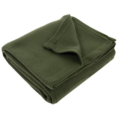 50x60 Throw Blankets, Ultra Soft Hypoallergenic Fleece Fall Throw Blanket for Livingroom, Couch, Chair, Bed, Olive Green - color: Hunter Green
