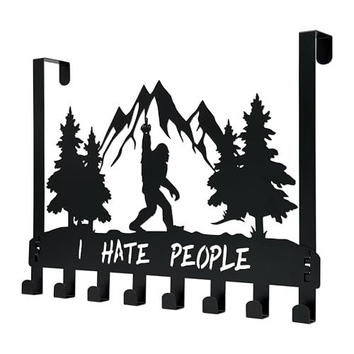 Bigfoot Over the Door Hook Hanger,8 Decorative Towel Rack Organizer | Coat Rack, Sasquatch Gifts for Lovers,Wall Art Decor for Bathroom, Living Room, Hallway - color: Bigfoot