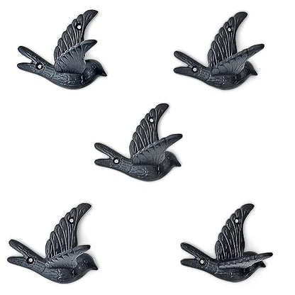 Ambipolar Flying Bird Iron Cast Decorative Bird Wall Mounted Coat Hooks (Classic)