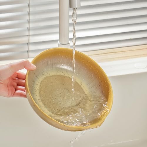 30oz Ceramic bowls set of 4-8" serving bowls for Kitchen,Pasta,Salad-Dishwasher & Microwave Safe Perfect for Housewarming, Thanksgiving, Christmas-Reactive Glaze Cappuccino - color: Reactive Glaze Cappuccino