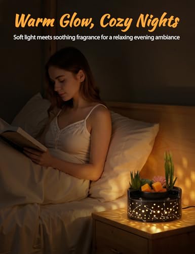 Wax Warmer Wax Melt Warmer for Scented Wax, 4-in-1 Ceramic Electric Candle Wax Melter Burner Fragrance,PTC Heating with 7 Colors LED Changing Light for Scented Wax Melts/Tarts/Fragrance Cubes