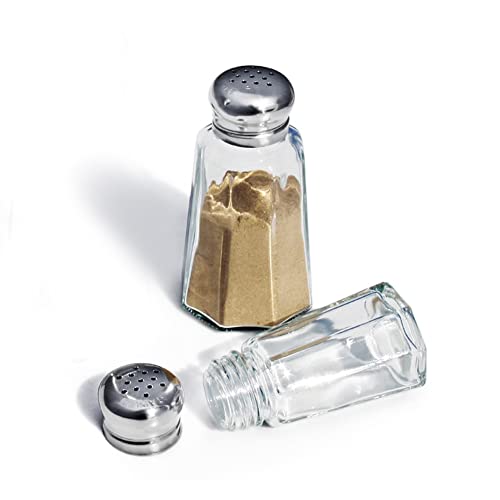 1st Choice Salt and Pepper Shakers with Stainless Tops Set of 2 (Paneled Shakers) - style: Paneled Shakers