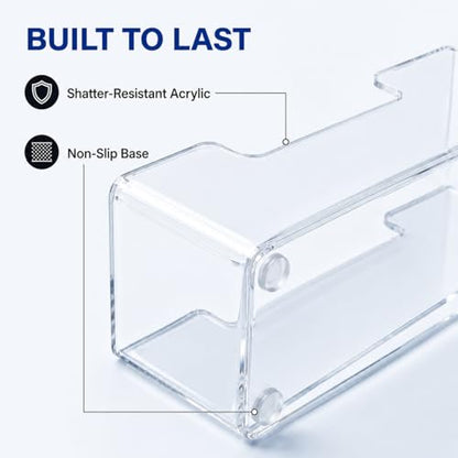 Acrylic Guest Towel Holder, Clear Bathroom Countertop Caddy | Disposable Hand Towels & Vanity Storage - color: A - Acrylic Guest Towel Holder, size: Guest Towel Holder