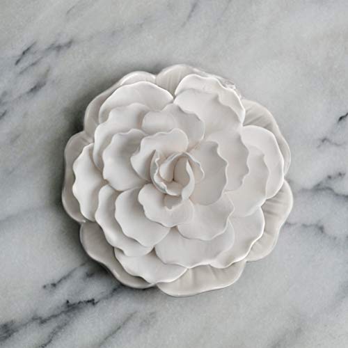 Penny & Rose Ceramic Flower Diffuser | Sunrise Dew Oil Scent | White Plate