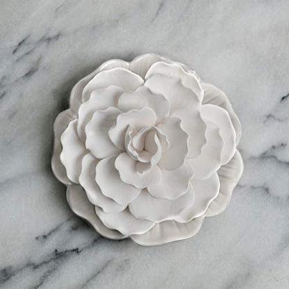 Penny & Rose Ceramic Flower Diffuser | Sunrise Dew Oil Scent | White Plate