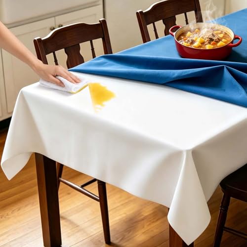 Vinyl Table Protector Pad with Flannel Backing, Heavy-Duty Table Padding for Dining Room Table, Waterproof, Heat Resistant, Non-Slip Under Tablecloth 108 x 54 inches, Rectangular - size: 108" x 54" (Rectangular)