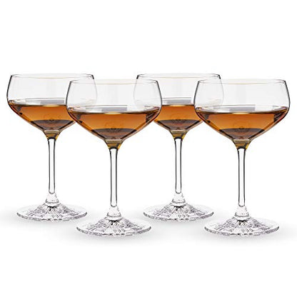Spiegelau Perfect Coupette Glasses, Crystal Clear Cocktail Glasses, Elegant Glassware for Wedding Gifts, Anniversary, Housewarming, Home Bar, Hosting Essentials, 8.3 oz, Set of 4 - style: Coupette Glasses