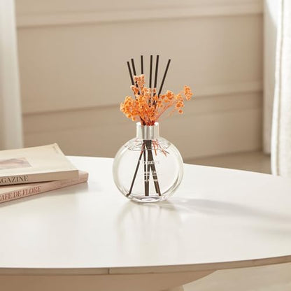 Flower Reed Diffuser Set 5.07oz Coconut Lime Scent Diffuser with Sticks Home Fragrance Reed Diffuser for Bathroom Shelf Decor