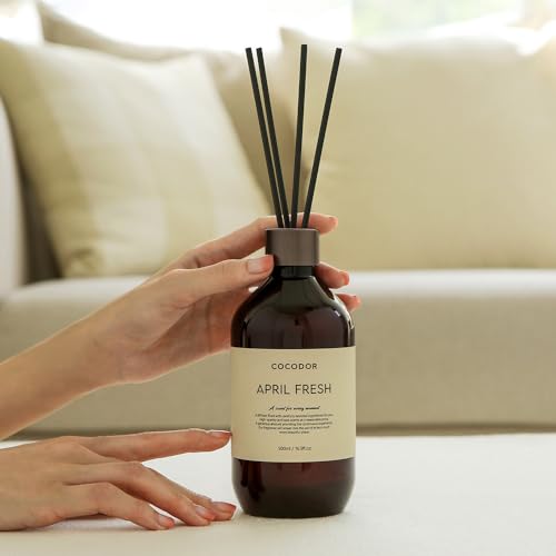 COCODOR Premium Reed Diffuser/Seoul Rose /16.9oz /2 Pack/Large Capacity Fragrance Scent Oil Stick Diffuser Set for Bedroom Bathroom Home Décor