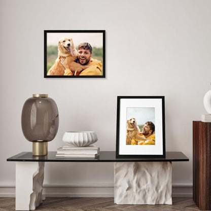 9x12 Picture Frame with Plexiglass, Display Pictures 9x12 Without Mat for Tabletop Display and Wall Mounting, Set of 6，Black - color: Black, size: 9X12