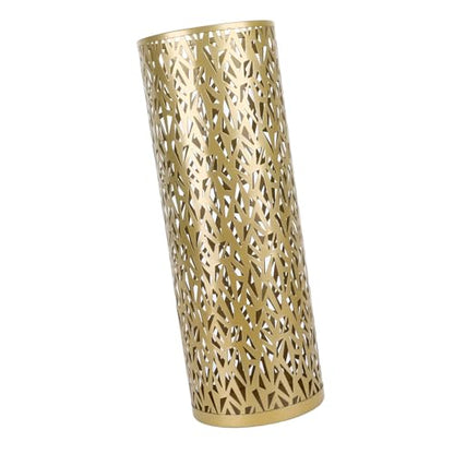 Jectse Umbrella Stand, Freestanding Round Metal Umbrella Holder Bin Hollowed Rain Collection Umbrella Organizer Bin for Home Office Entryway (Gold), Jectse021nsfg9dv-13