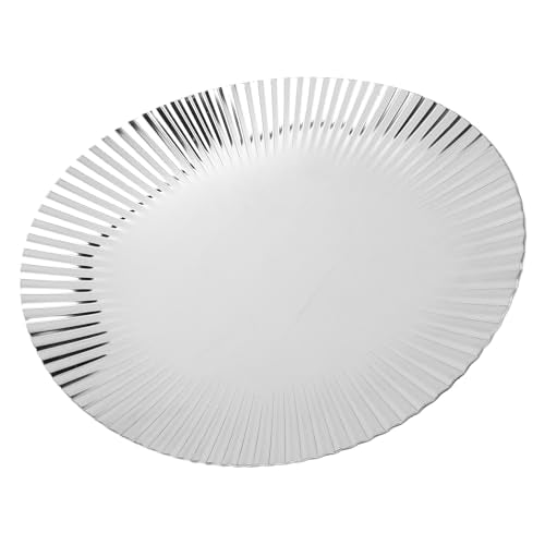 Dpofirs Stainless Steel Serving Platter, Decorative Metal Tray for Snack Fruit Dessert, Elegant Home Decor for Wedding Party