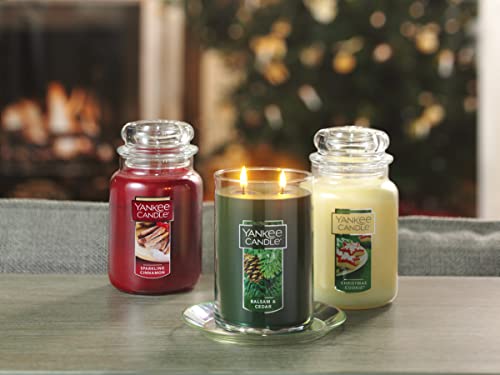 Yankee Candle Balsam & Cedar Scented Classic Large 22oz Dual-Wick Tumbler Candle Over 75 Hours Burn Time - color: Balsam & Cedar, size: Large 2-Wick Tumbler